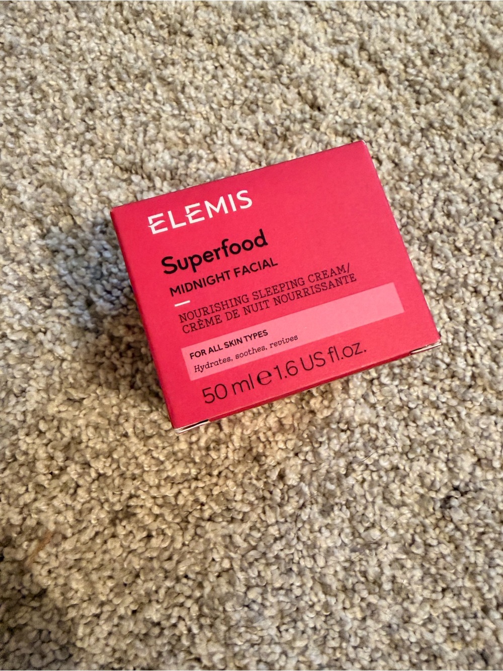 ELEMIS Bright Pink Overnight Facial Cream Box